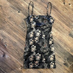 Urban Outfitters Dragon & Floral Mini Dress - XS